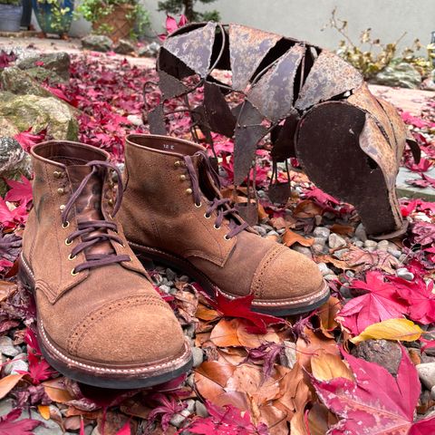 John Lofgren Combat Boots in Horween Natural Chromexcel Roughout