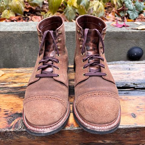 John Lofgren Combat Boots in Horween Natural Chromexcel Roughout