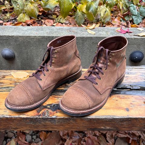 John Lofgren Combat Boots in Horween Natural Chromexcel Roughout