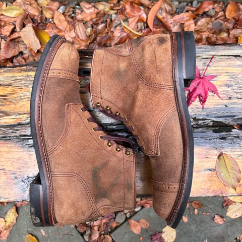 John Lofgren Combat Boots in Horween Natural Chromexcel Roughout