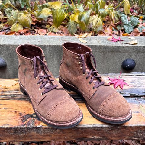 John Lofgren Combat Boots in Horween Natural Chromexcel Roughout