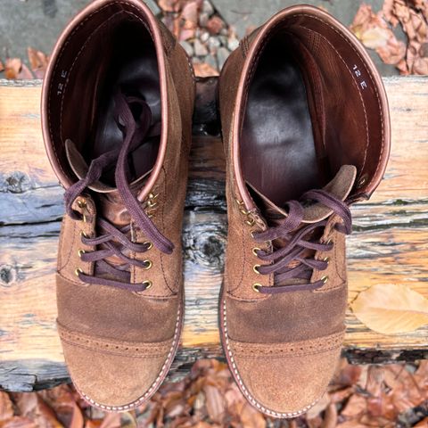John Lofgren Combat Boots in Horween Natural Chromexcel Roughout