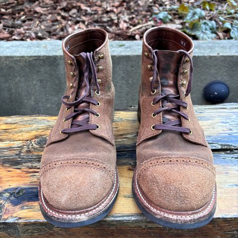 John Lofgren Combat Boots in Horween Natural Chromexcel Roughout