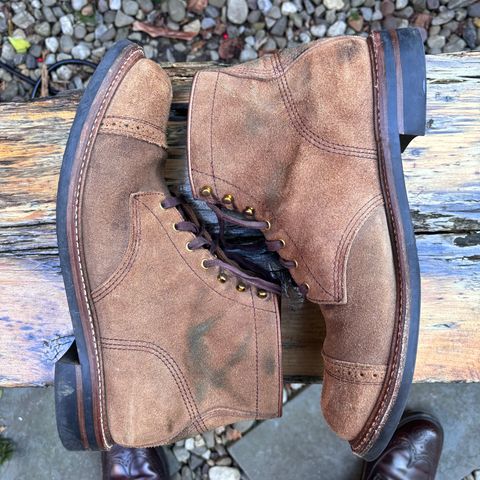 John Lofgren Combat Boots in Horween Natural Chromexcel Roughout