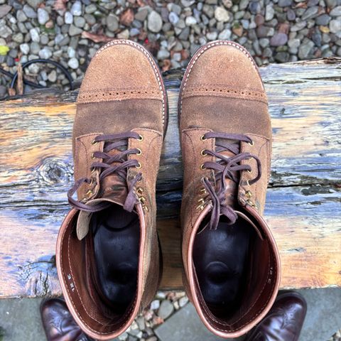 John Lofgren Combat Boots in Horween Natural Chromexcel Roughout