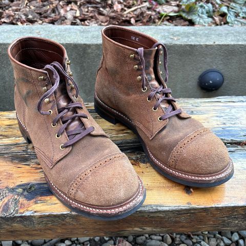 John Lofgren Combat Boots in Horween Natural Chromexcel Roughout