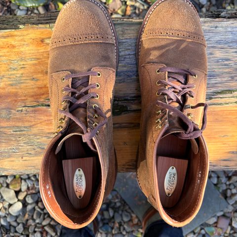 John Lofgren Combat Boots in Horween Natural Chromexcel Roughout