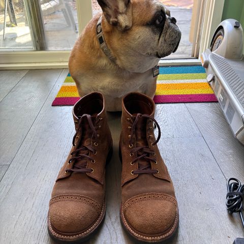 John Lofgren Combat Boots in Horween Natural Chromexcel Roughout