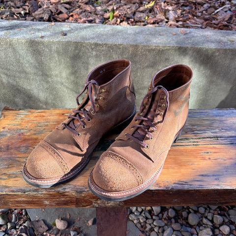 John Lofgren Combat Boots in Horween Natural Chromexcel Roughout