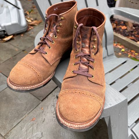 John Lofgren Combat Boots in Horween Natural Chromexcel Roughout