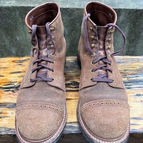 John Lofgren Combat Boots in Horween Natural Chromexcel Roughout