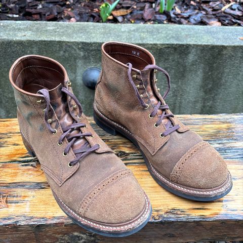 John Lofgren Combat Boots in Horween Natural Chromexcel Roughout