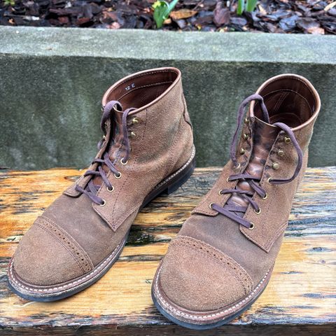 John Lofgren Combat Boots in Horween Natural Chromexcel Roughout