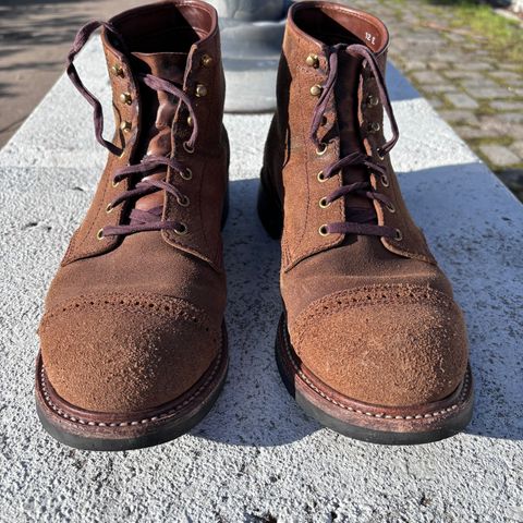 John Lofgren Combat Boots in Horween Natural Chromexcel Roughout