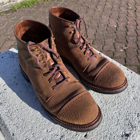 John Lofgren Combat Boots in Horween Natural Chromexcel Roughout