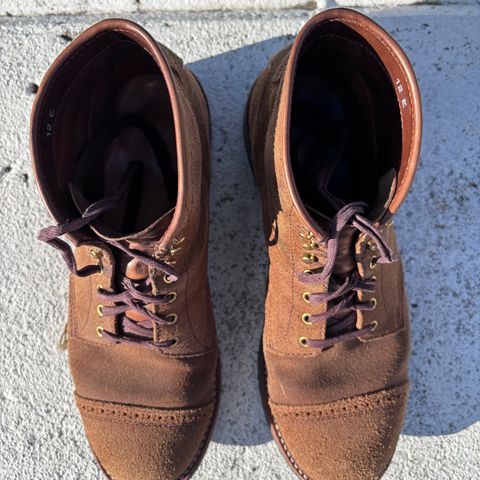 John Lofgren Combat Boots in Horween Natural Chromexcel Roughout