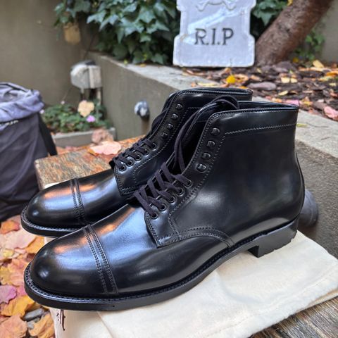 Alden Cavalry Boot in Horween Black Shell Cordovan