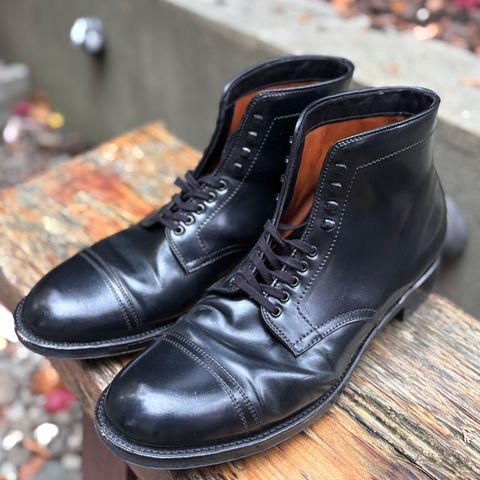Alden Cavalry Boot in Horween Black Shell Cordovan
