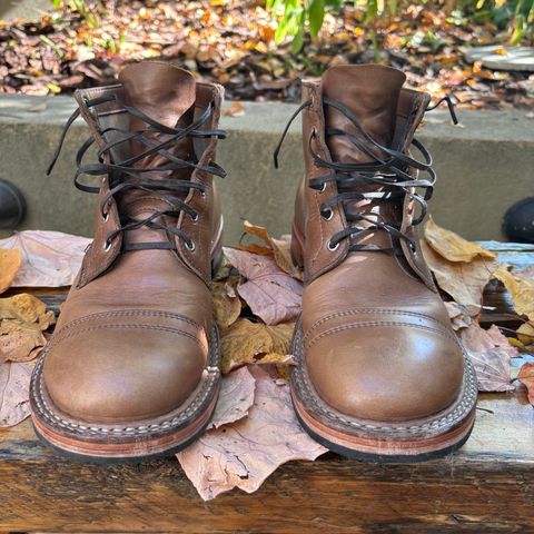 View photo of White's Semi-Dress in Horween Natural Chromexcel