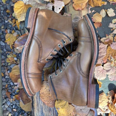 View photo of White's Semi-Dress in Horween Natural Chromexcel