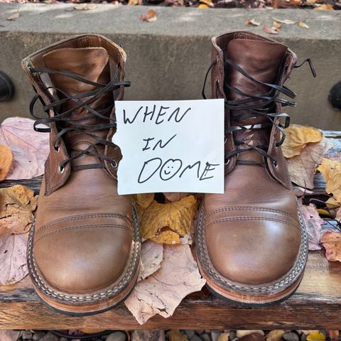 View photo of White's Semi-Dress in Horween Natural Chromexcel
