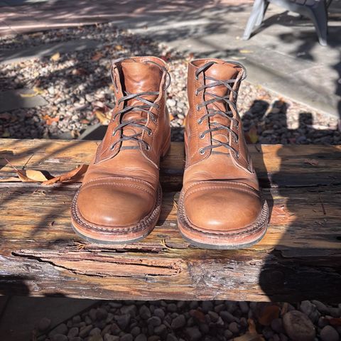 View photo of White's Semi-Dress in Horween Natural Chromexcel
