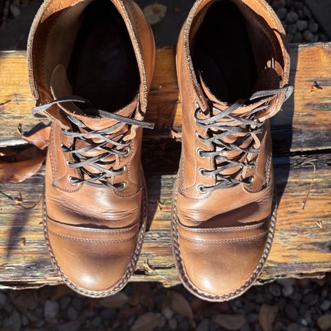 View photo of White's Semi-Dress in Horween Natural Chromexcel