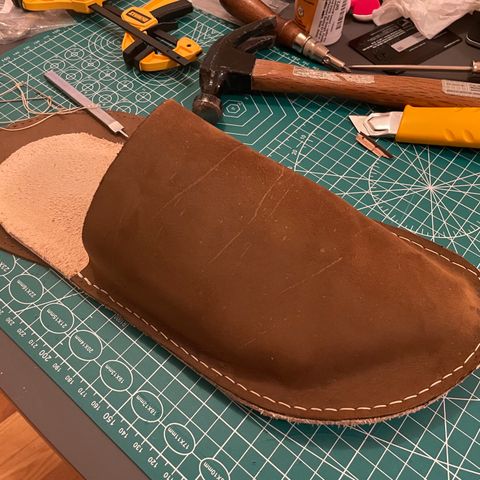 Home Made Slipper in S.B. Foot Brown Spitfire