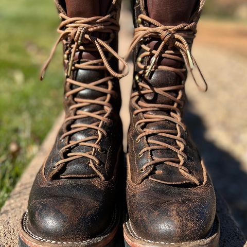 Nicks Lace To Toe in Horween Brown Waxed Flesh