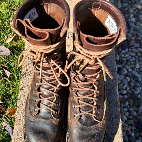 Nicks Lace To Toe in Horween Brown Waxed Flesh