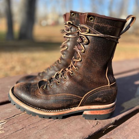 Nicks Lace To Toe in Horween Brown Waxed Flesh