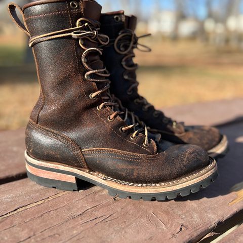 Nicks Lace To Toe in Horween Brown Waxed Flesh