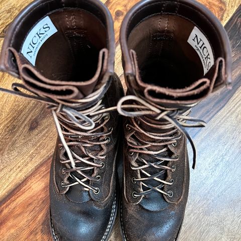 Nicks Lace To Toe in Horween Brown Waxed Flesh