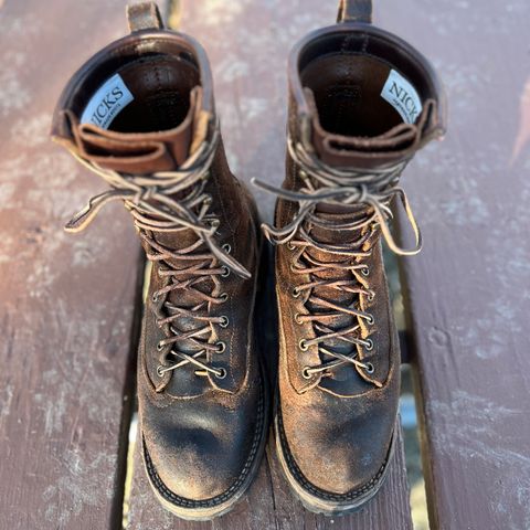 Nicks Lace To Toe in Horween Brown Waxed Flesh
