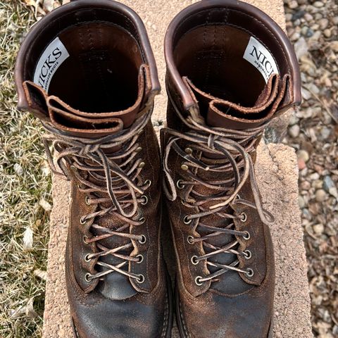 Nicks Lace To Toe in Horween Brown Waxed Flesh