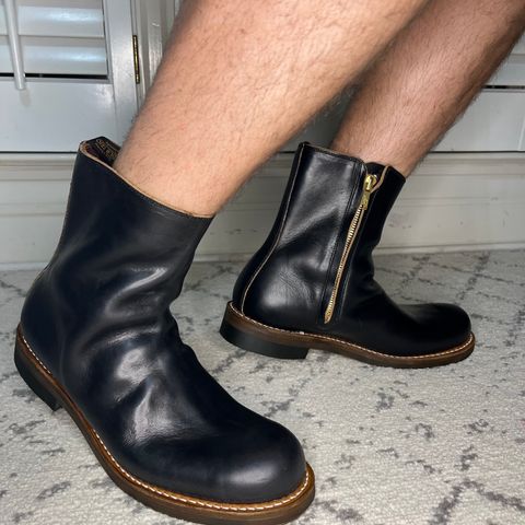 Rolling Dub Trio Casper Boot in Horween Black Teacore Chromexcel