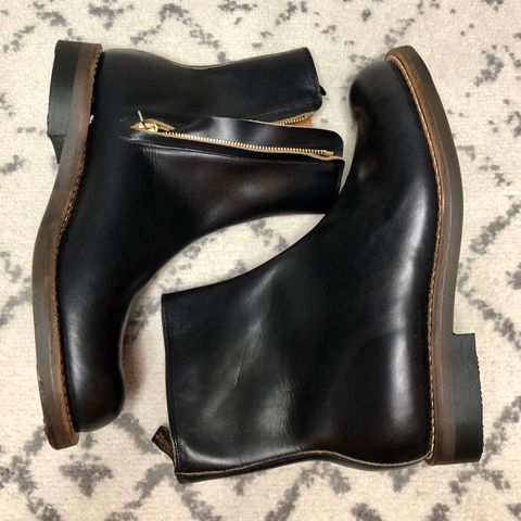 Rolling Dub Trio Casper Boot in Horween Black Teacore Chromexcel