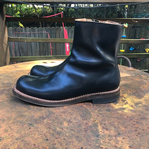 Rolling Dub Trio Casper Boot in Horween Black Teacore Chromexcel