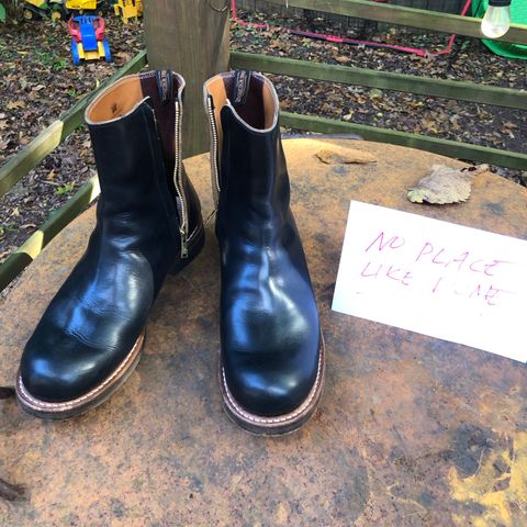 Rolling Dub Trio Casper Boot in Horween Black Teacore Chromexcel