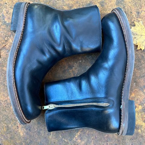 Rolling Dub Trio Casper Boot in Horween Black Teacore Chromexcel
