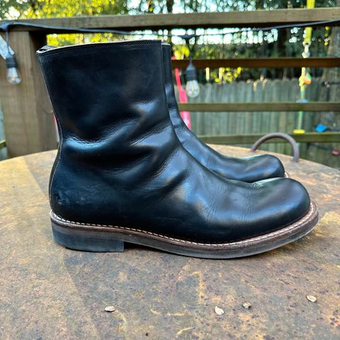 Rolling Dub Trio Casper Boot in Horween Black Teacore Chromexcel