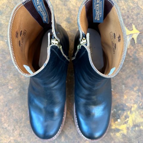 Rolling Dub Trio Casper Boot in Horween Black Teacore Chromexcel