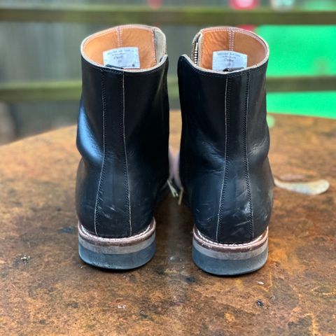 Rolling Dub Trio Casper Boot in Horween Black Teacore Chromexcel