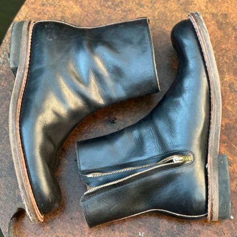 Rolling Dub Trio Casper Boot in Horween Black Teacore Chromexcel