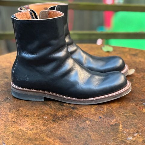 Rolling Dub Trio Casper Boot in Horween Black Teacore Chromexcel