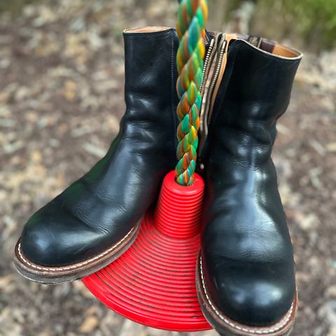 Rolling Dub Trio Casper Boot in Horween Black Teacore Chromexcel
