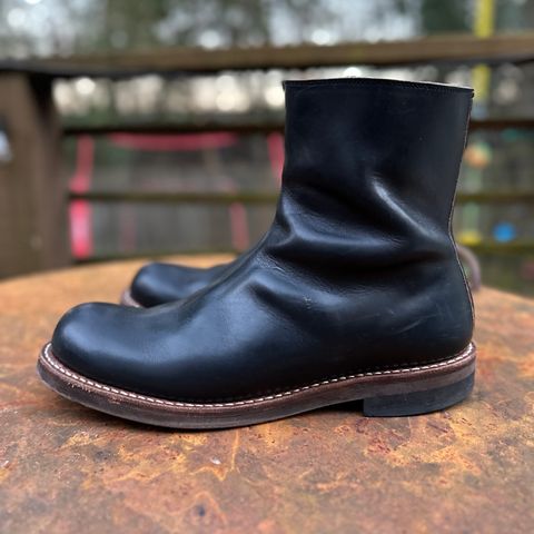Rolling Dub Trio Casper Boot in Horween Black Teacore Chromexcel
