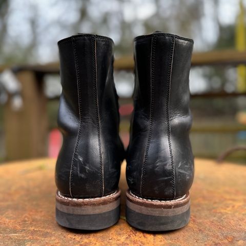 Rolling Dub Trio Casper Boot in Horween Black Teacore Chromexcel