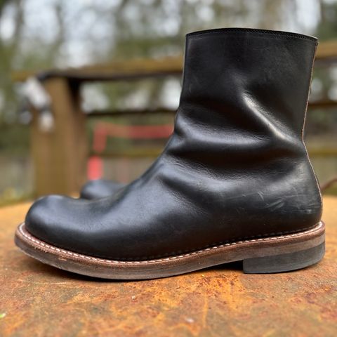 Rolling Dub Trio Casper Boot in Horween Black Teacore Chromexcel