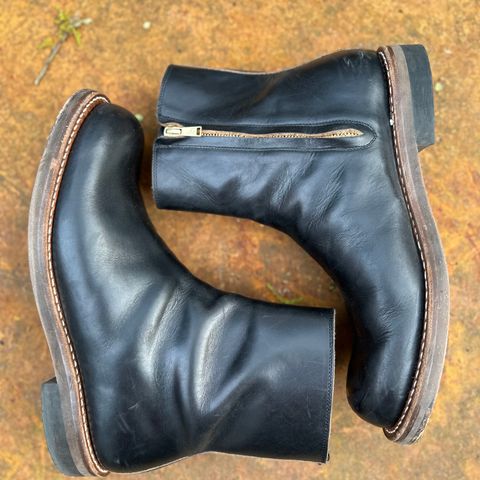 Rolling Dub Trio Casper Boot in Horween Black Teacore Chromexcel